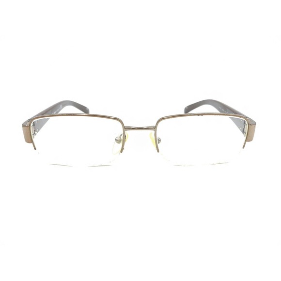 Prada VPR 52L 4AC-1O1 Brown Half Rim Eyeglasses Frames 52-18 135 Italy Designer - Picture 6 of 12